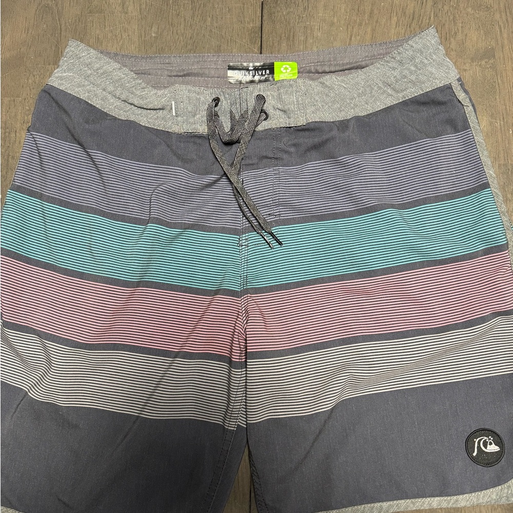 Quiksilver Men's Multicolor Striped Board Shorts